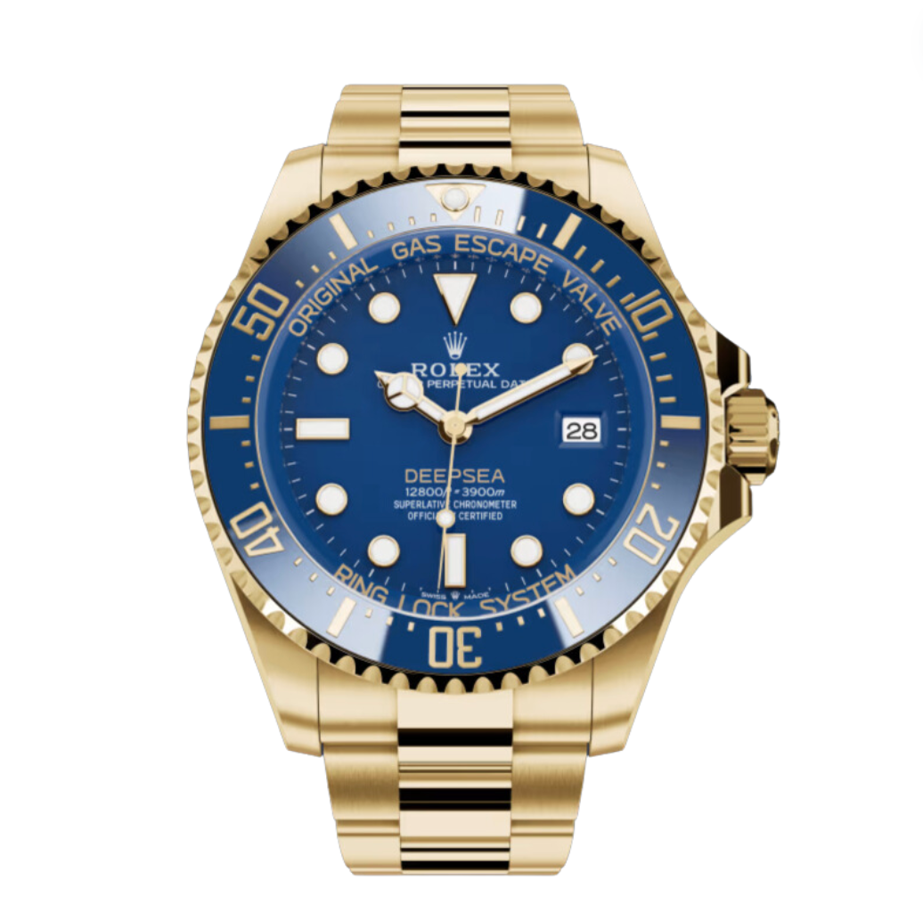 2024 Replica Rolex Deepsea Gold with Blue Dial - IP Empire Replica Watches